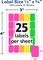 525-Pack Rectangular Color Coding Labels – Assorted Neon Removable Stickers (1/2” x 3/4”) | Writable Adhesive Organization Labels for Home, Office, School, Inventory, Filing & Price Tagging